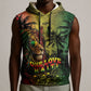 One Love Afro Haiti Sleeveless Hoodie Rastafarian Lion Reggae Grunge Style