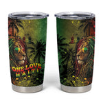 One Love Afro Haiti Tumbler Cup Rastafarian Lion Reggae Grunge Style