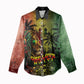 One Love Afro Haiti Women Casual Shirt Rastafarian Lion Reggae Grunge Style