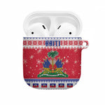 Afro Haiti Christmas AirPods Case Coat Of Arms Jwaye Nwel