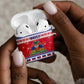Afro Haiti Christmas AirPods Case Coat Of Arms Jwaye Nwel