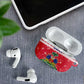 Afro Haiti Christmas AirPods Case Coat Of Arms Jwaye Nwel