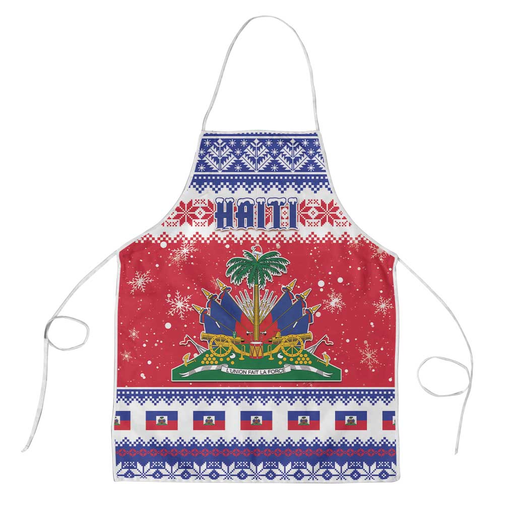 Afro Haiti Christmas Apron Coat Of Arms Jwaye Nwel