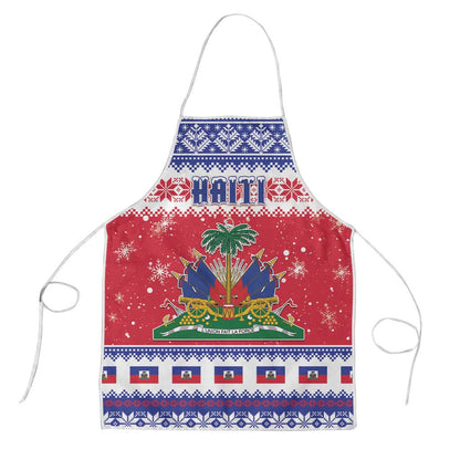 Afro Haiti Christmas Apron Coat Of Arms Jwaye Nwel