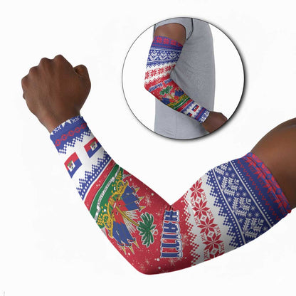 Afro Haiti Christmas Arm Sleeves Coat Of Arms Jwaye Nwel