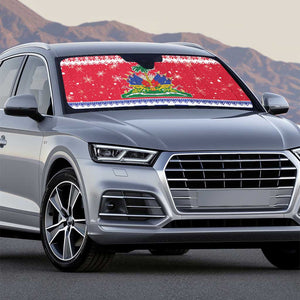 Afro Haiti Christmas Auto Sun Shade Coat Of Arms Jwaye Nwel