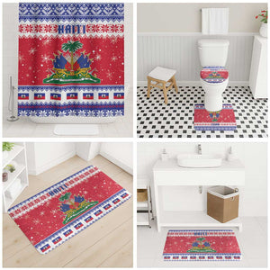 Afro Haiti Christmas Bathroom Set Coat Of Arms Jwaye Nwel
