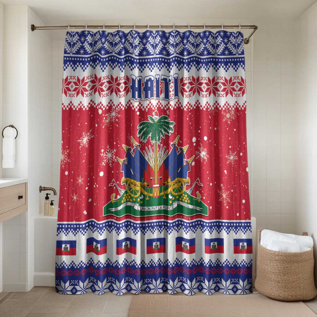 Afro Haiti Christmas Bathroom Set Coat Of Arms Jwaye Nwel