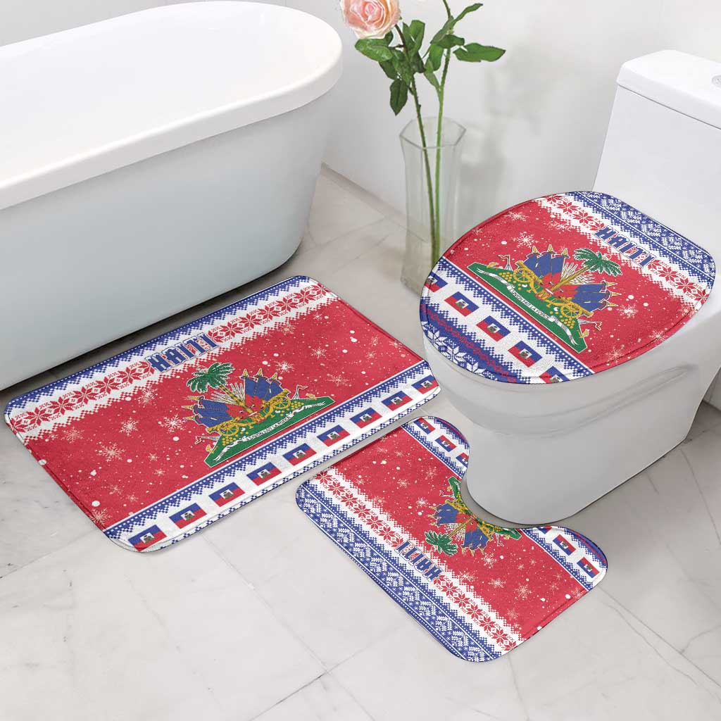 Afro Haiti Christmas Bathroom Set Coat Of Arms Jwaye Nwel