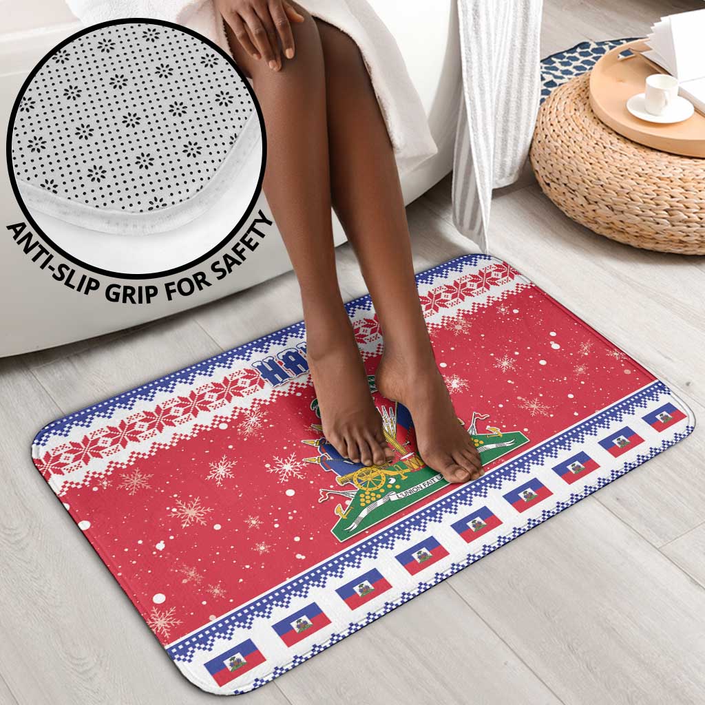 Afro Haiti Christmas Bathroom Set Coat Of Arms Jwaye Nwel