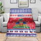 Afro Haiti Christmas Blanket Coat Of Arms Jwaye Nwel - African Pride