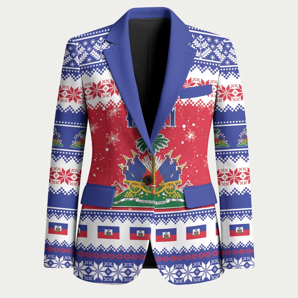 Afro Haiti Christmas Blazer Coat Of Arms Jwaye Nwel