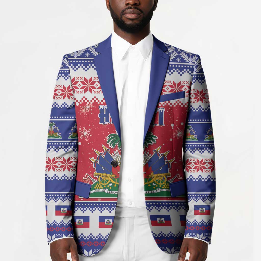 Afro Haiti Christmas Blazer Coat Of Arms Jwaye Nwel