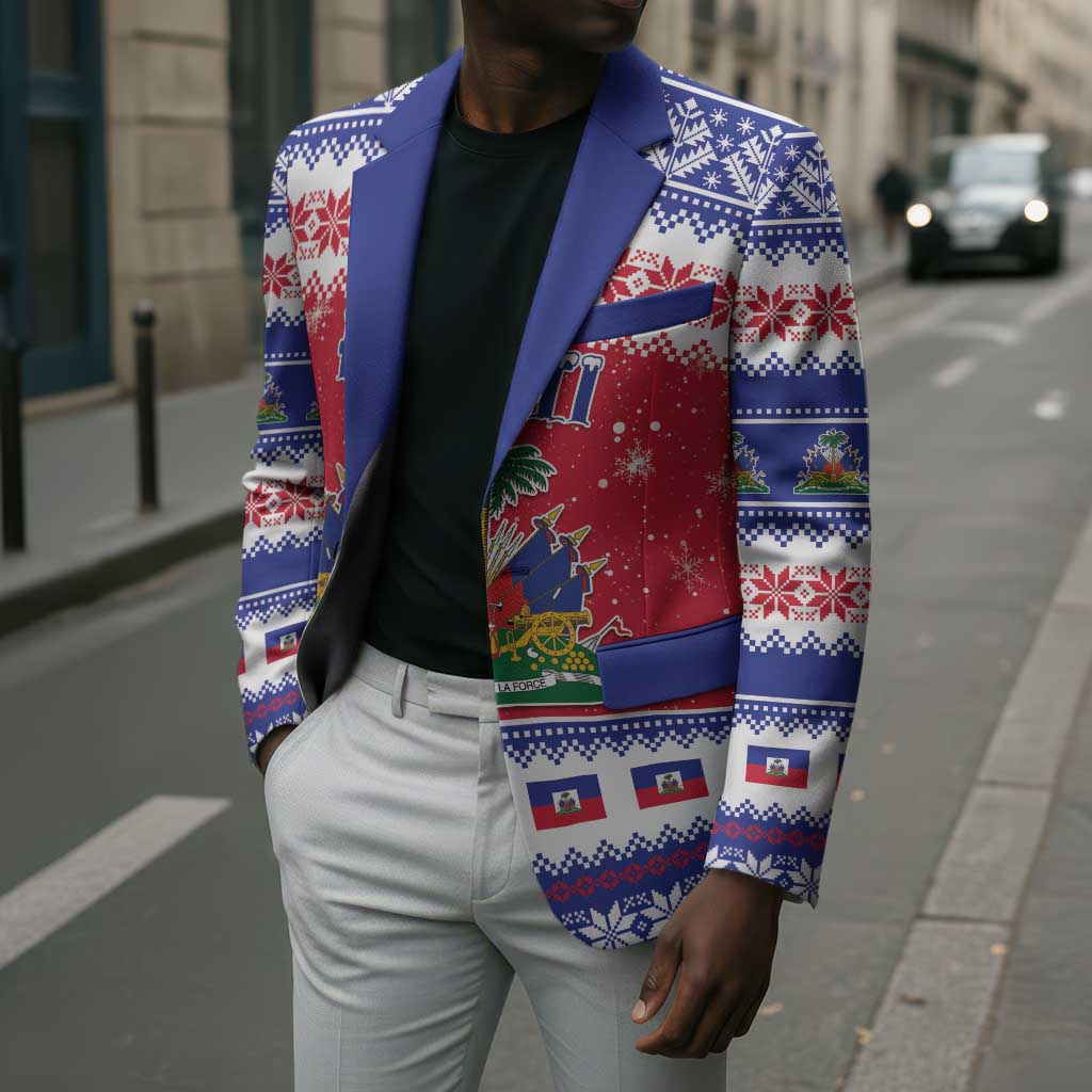 Afro Haiti Christmas Blazer Coat Of Arms Jwaye Nwel