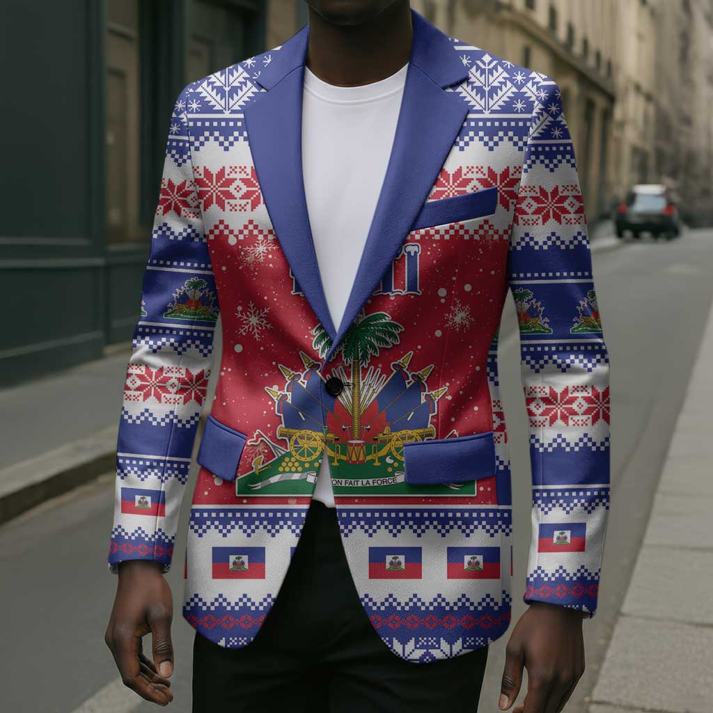 Afro Haiti Christmas Blazer Coat Of Arms Jwaye Nwel