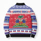 Afro Haiti Christmas Bomber Puffer Jacket Coat Of Arms Jwaye Nwel