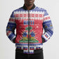 Afro Haiti Christmas Bomber Puffer Jacket Coat Of Arms Jwaye Nwel