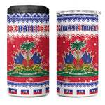 Afro Haiti Christmas 4 in 1 Can Cooler Tumbler Coat Of Arms Jwaye Nwel - African Pride