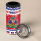 Afro Haiti Christmas 4 in 1 Can Cooler Tumbler Coat Of Arms Jwaye Nwel - African Pride