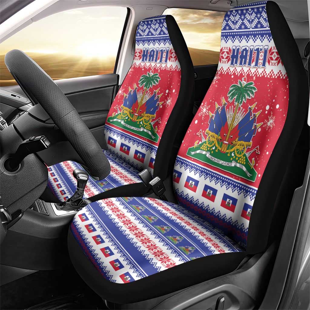 Afro Haiti Christmas Car Seat Cover Coat Of Arms Jwaye Nwel - African Pride