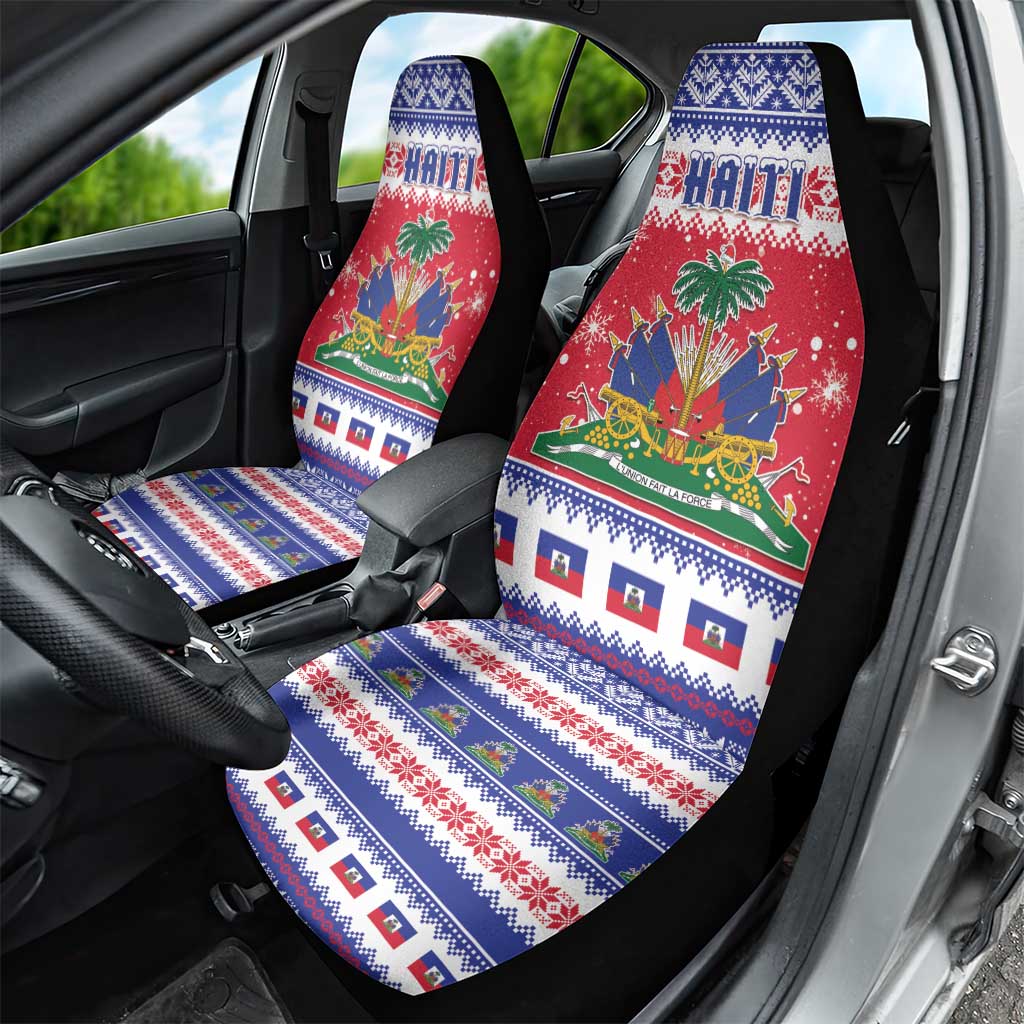 Afro Haiti Christmas Car Seat Cover Coat Of Arms Jwaye Nwel - African Pride