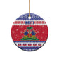 Afro Haiti Christmas Ceramic Ornament Coat Of Arms Jwaye Nwel - African Pride