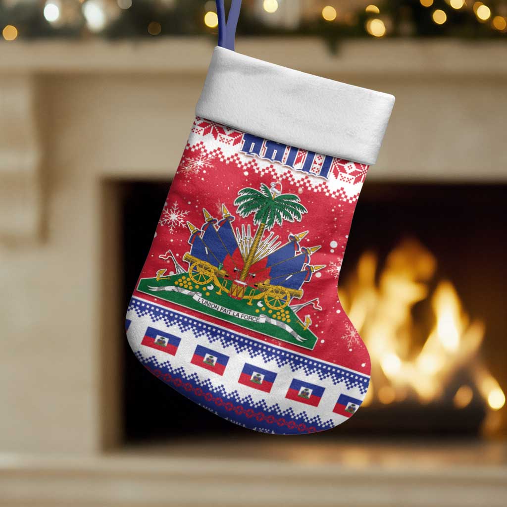 Afro Haiti Christmas Stocking Coat Of Arms Jwaye Nwel - African Pride