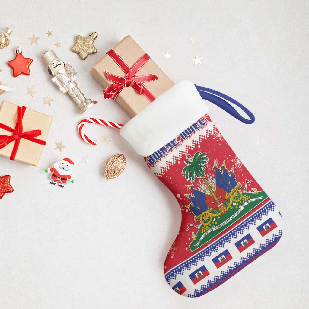 Afro Haiti Christmas Stocking Coat Of Arms Jwaye Nwel - African Pride