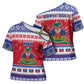 Afro Haiti Christmas Cross Shoulder Shirt Coat Of Arms Jwaye Nwel