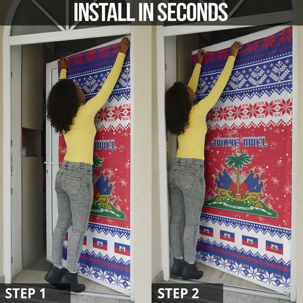 Afro Haiti Christmas Door Cover Coat Of Arms Jwaye Nwel