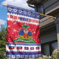 Afro Haiti Christmas Garden Flag Coat Of Arms Jwaye Nwel - African Pride
