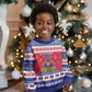 Afro Haiti Christmas Kid Ugly Christmas Sweater Coat Of Arms Jwaye Nwel - African Pride