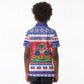 Afro Haiti Christmas Kid Polo Shirt Coat Of Arms Jwaye Nwel - African Pride