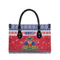 Afro Haiti Christmas Leather Bag Coat Of Arms Jwaye Nwel