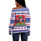 Afro Haiti Christmas Off Shoulder Sweater Coat Of Arms Jwaye Nwel - African Pride