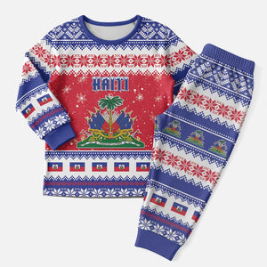 Afro Haiti Christmas Pajama Set Coat Of Arms Jwaye Nwel - African Pride