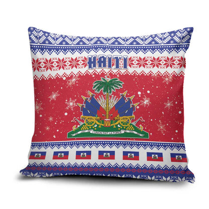 Afro Haiti Christmas Pillow Cover Coat Of Arms Jwaye Nwel