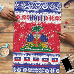 Afro Haiti Christmas Puzzle Coat Of Arms Jwaye Nwel