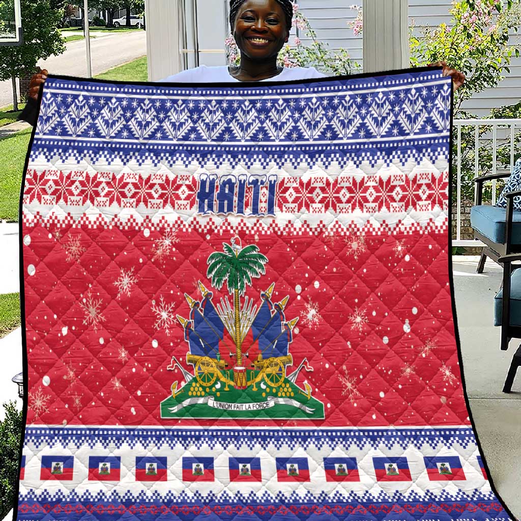 Afro Haiti Christmas Quilt Coat Of Arms Jwaye Nwel - African Pride