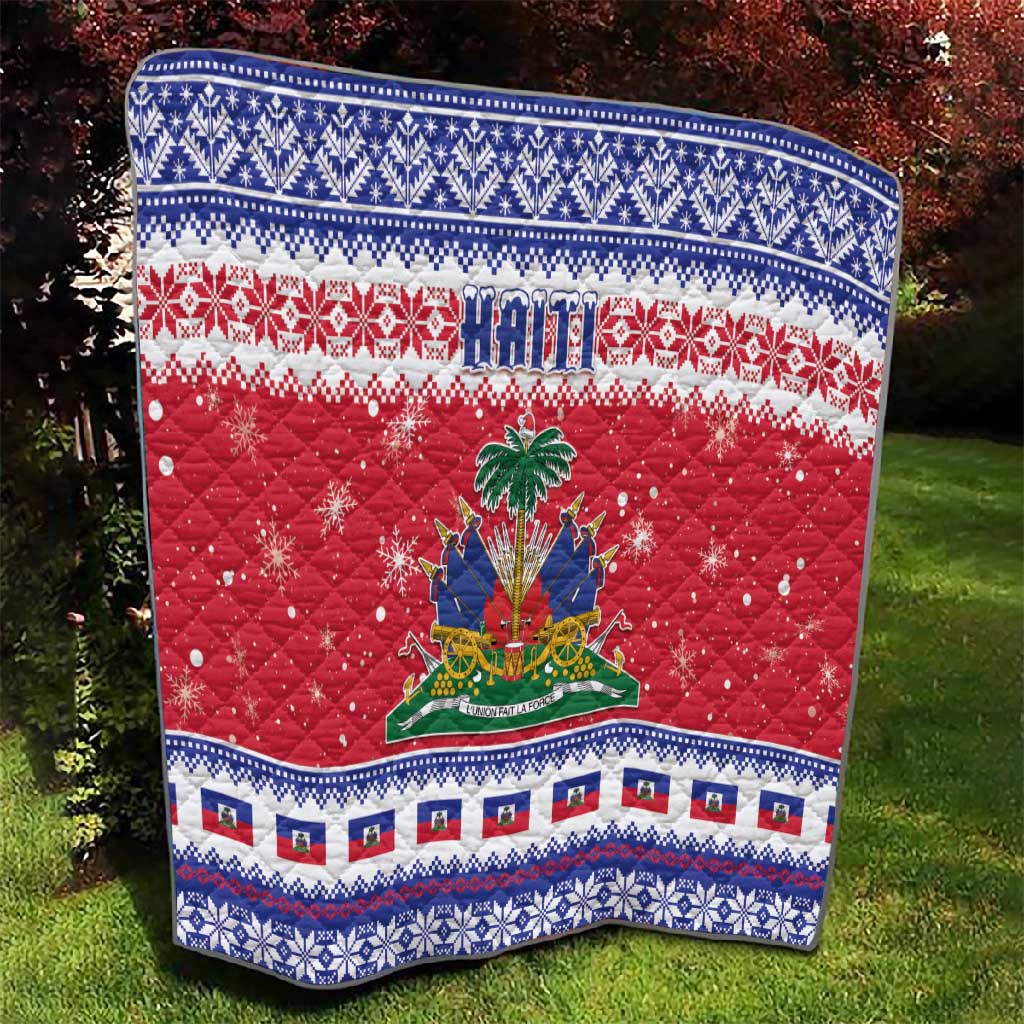 Afro Haiti Christmas Quilt Coat Of Arms Jwaye Nwel - African Pride
