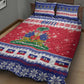 Afro Haiti Christmas Quilt Bed Set Coat Of Arms Jwaye Nwel - African Pride