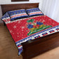Afro Haiti Christmas Quilt Bed Set Coat Of Arms Jwaye Nwel - African Pride