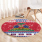 Afro Haiti Christmas Round Carpet Coat Of Arms Jwaye Nwel - African Pride