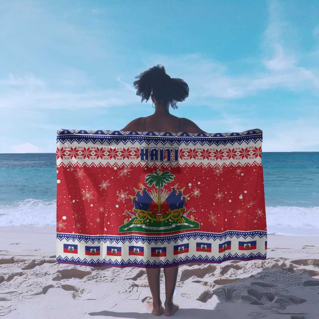 Afro Haiti Christmas Sarong Coat Of Arms Jwaye Nwel - African Pride