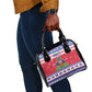 Afro Haiti Christmas Shoulder Handbag Coat Of Arms Jwaye Nwel - African Pride