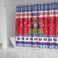 Afro Haiti Christmas Shower Curtain Coat Of Arms Jwaye Nwel - African Pride
