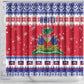 Afro Haiti Christmas Shower Curtain Coat Of Arms Jwaye Nwel - African Pride