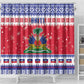 Afro Haiti Christmas Shower Curtain Coat Of Arms Jwaye Nwel - African Pride