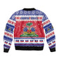 Afro Haiti Christmas Sleeve Zip Bomber Jacket Coat Of Arms Jwaye Nwel - African Pride