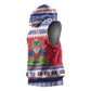 Afro Haiti Christmas Sleeveless Hoodie Coat Of Arms Jwaye Nwel - African Pride